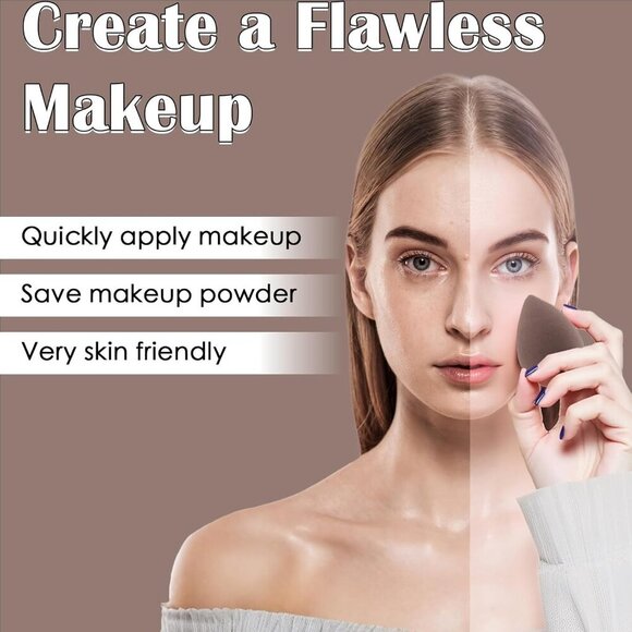 🆕Women Brown Brush Set 52Pcs Makeup Tool Premium Synthetic Eye Makeup Brushes - Picture 7 of 9